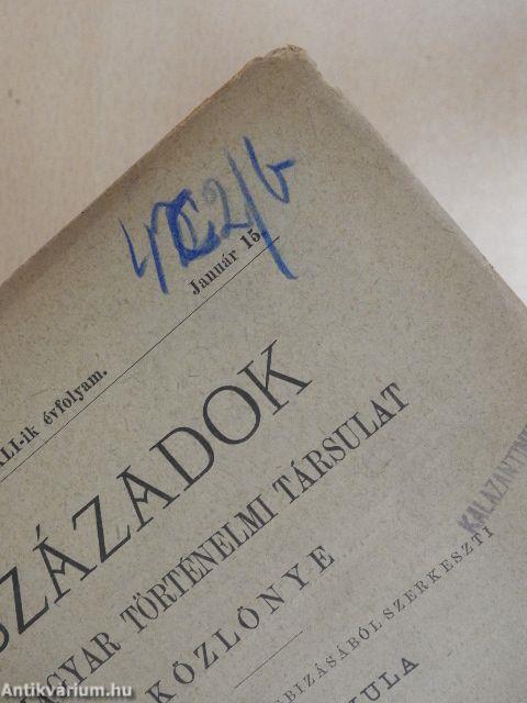 Századok 1907/1-10.