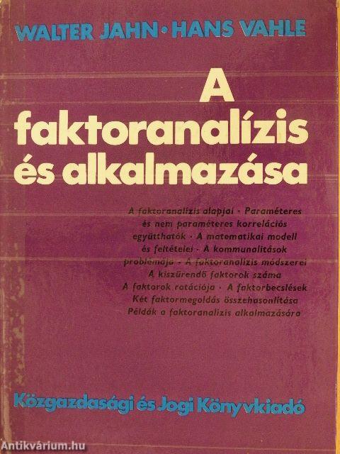 A faktoranalízis és alkalmazása