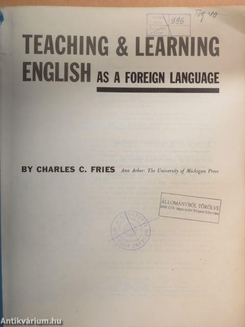 Teaching & Learning English as a Foreign Language