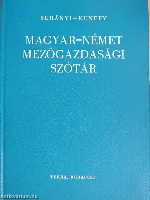 Magyar-német mezőgazdasági szótár