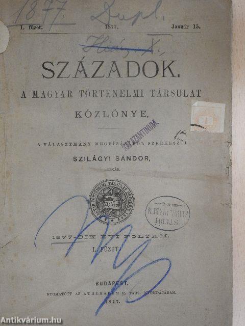 Századok 1877. január-deczember