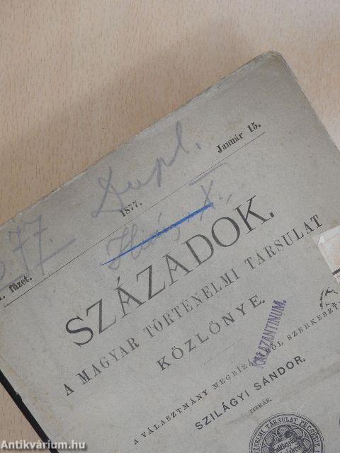 Századok 1877. január-deczember