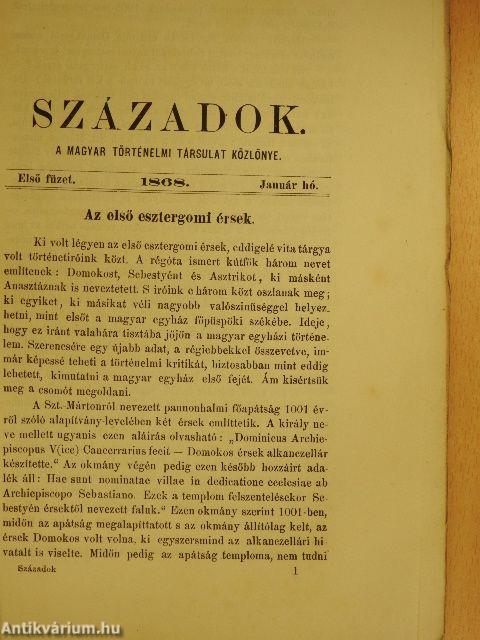 Századok 1868. január-december