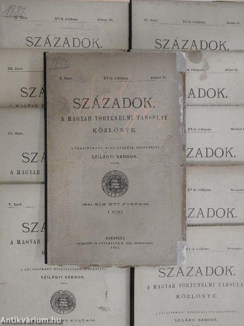 Századok 1881/1-10.