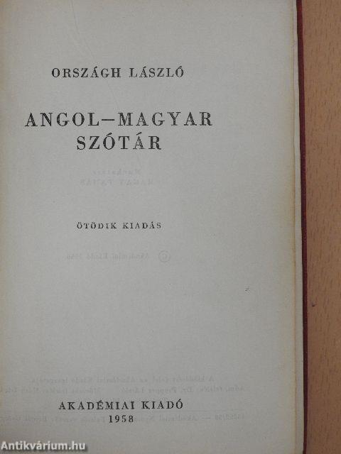 Angol-magyar szótár