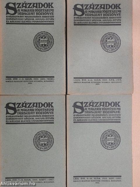 Századok 1935. január-december