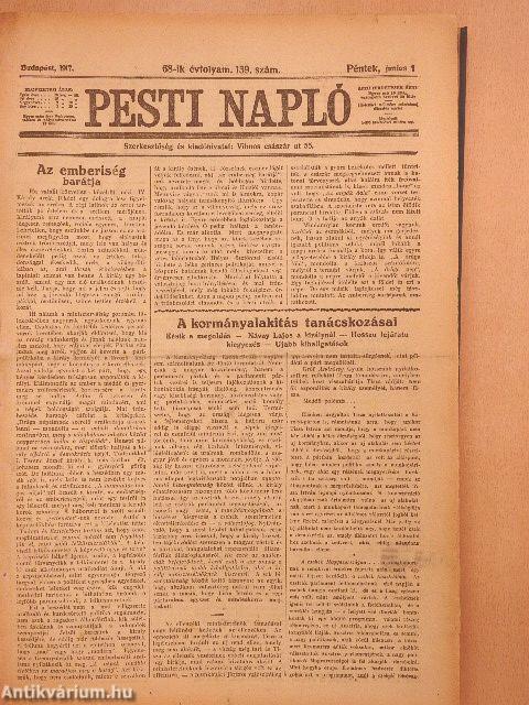 Pesti Napló 1917. (nem teljes évfolyam)