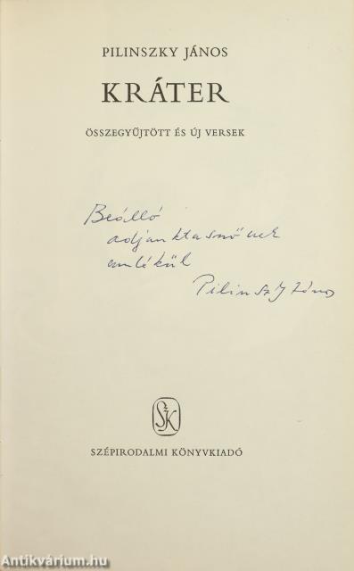 Kráter (dedikált példány)