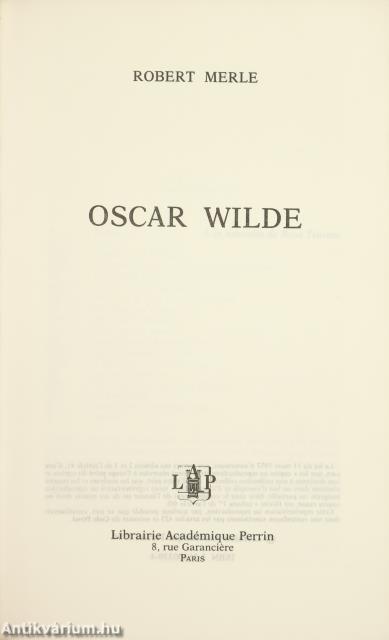 Oscar Wilde (dedikált példány)