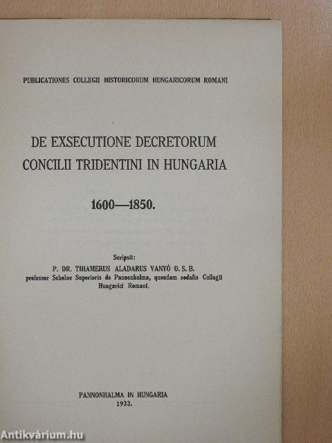 De Exsecutione Decretorum Concilii Tridentini in Hungaria