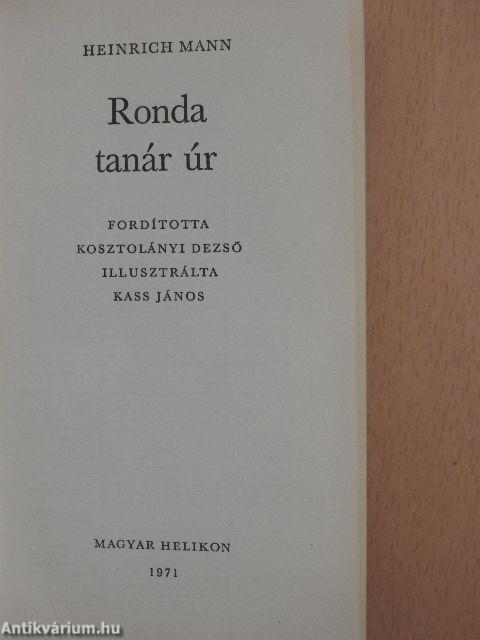 Ronda tanár úr