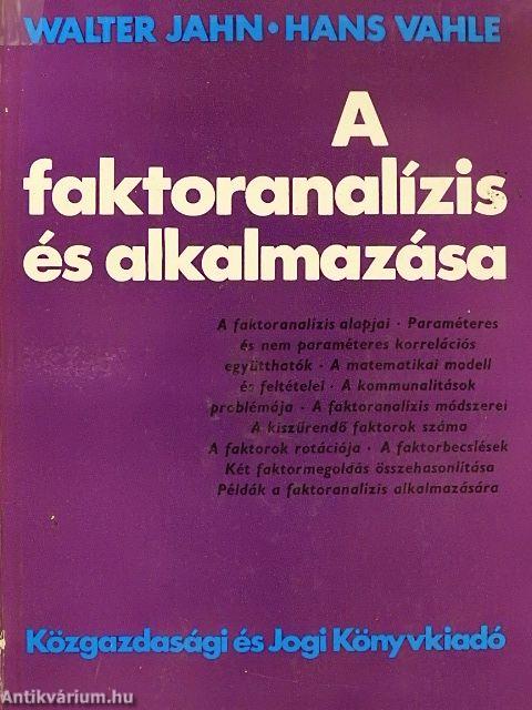 A faktoranalízis és alkalmazása