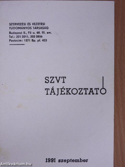 SZVT Tájékoztató 1991. szeptember