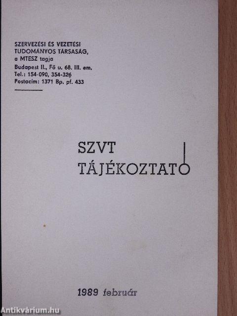 SZVT Tájékoztató 1989. február