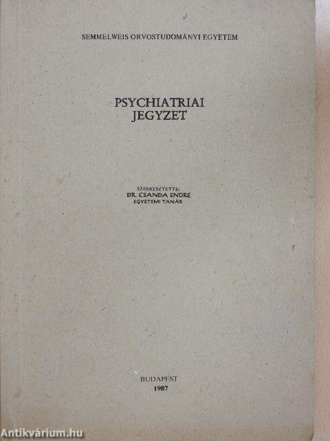 Psychiatriai jegyzet