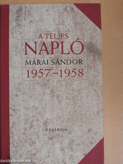 A teljes napló 1957-1958