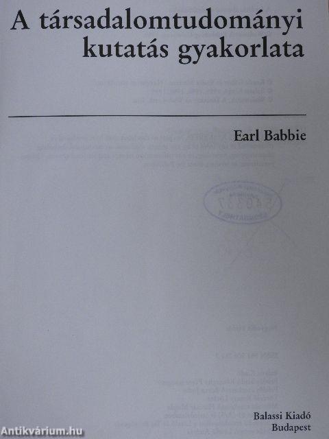 A társadalomtudományi kutatás gyakorlata