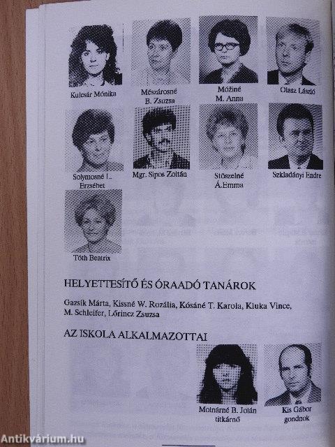 A Pozsonyi Magyar Gimnázium és Alapiskola almanachja 1992/1993