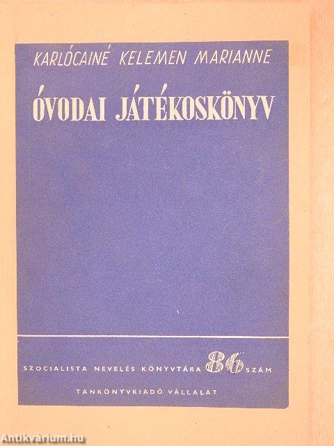 Óvodai játékoskönyv