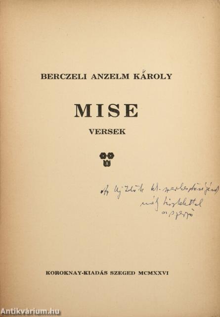 Mise (dedikált példány)