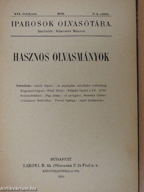 Iparosok olvasótára 1910/3-4., 9-10.