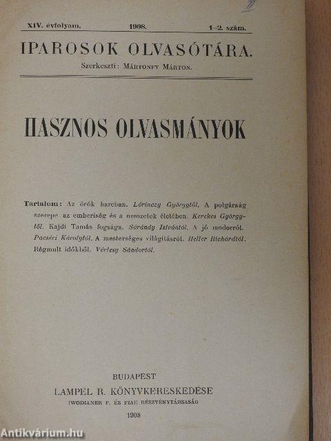 Iparosok olvasótára 1908/1-2., 7-8.