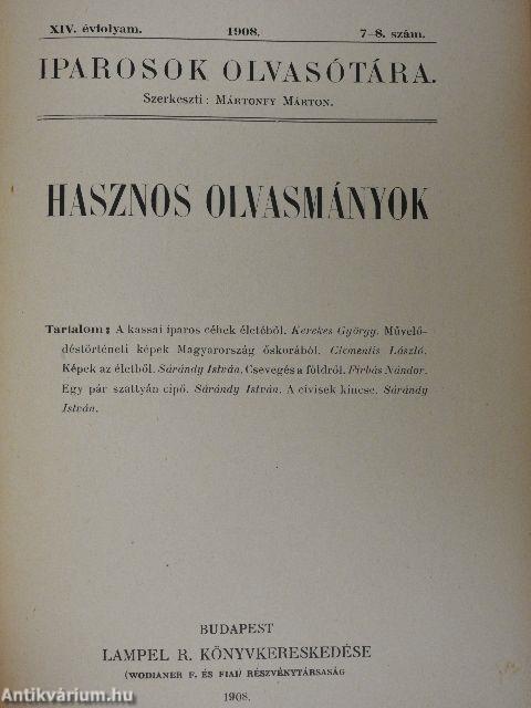Iparosok olvasótára 1908/1-2., 7-8.