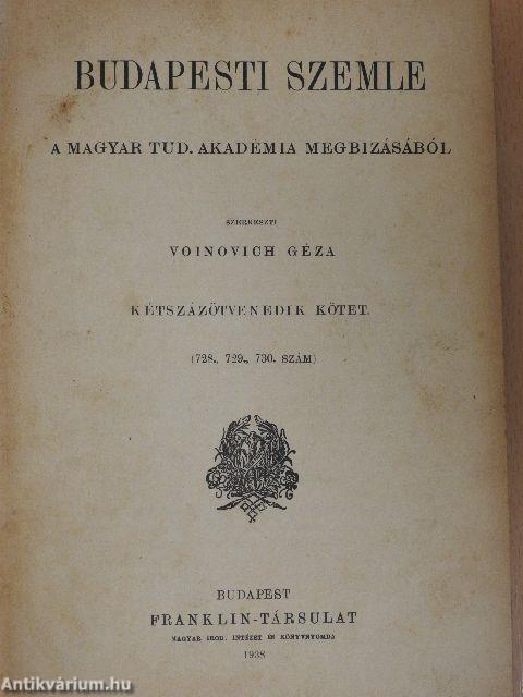 Budapesti Szemle 250-251. kötet 728-733. szám