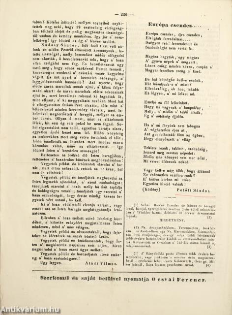 Honvéd 1849. Martius 1.