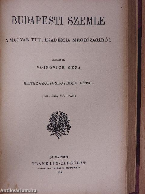 Budapesti Szemle 250-251. kötet 728-733. szám