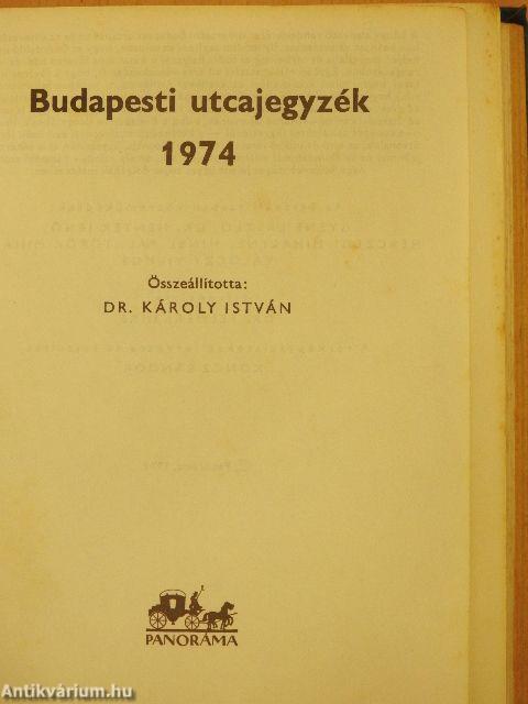 Budapesti utcajegyzék 1974