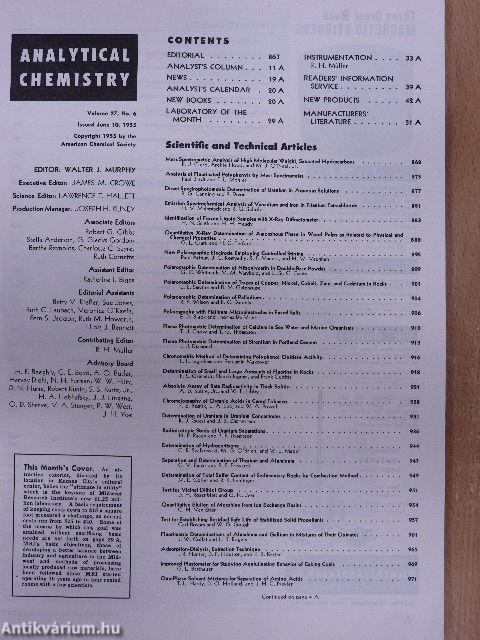 Analytical Chemistry June 1955