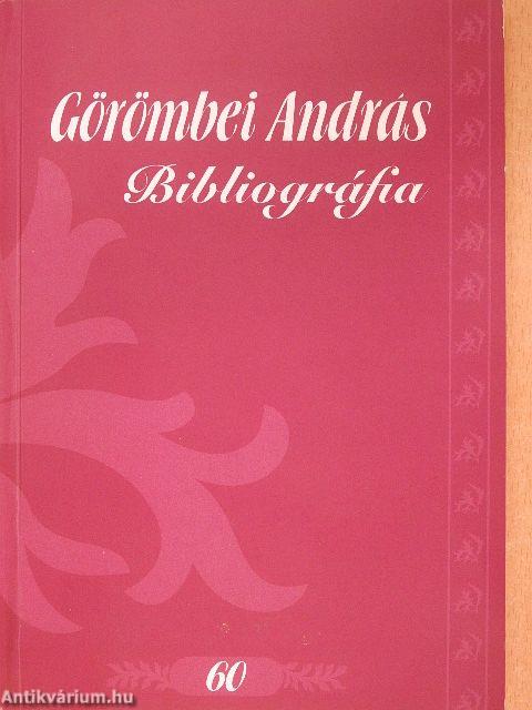 Görömbei András Bibliográfia