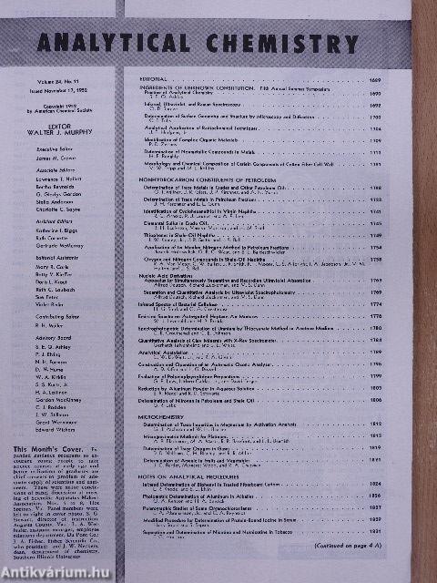 Analytical Chemistry November 1952