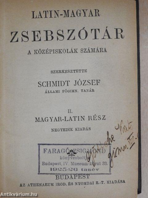 Latin-magyar zsebszótár II.