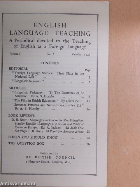 English Language Teaching October 1946