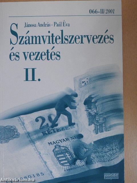 Számvitelszervezés és vezetés II.