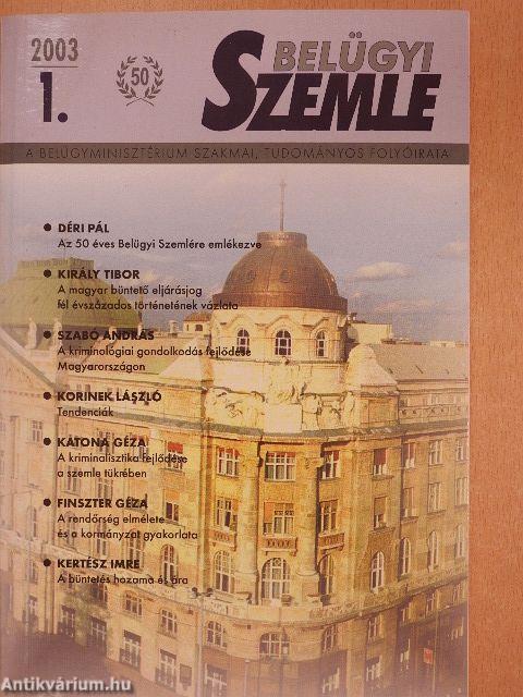 Belügyi Szemle 2003/1.