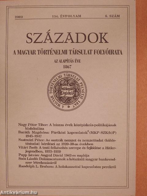 Századok 2000/6.