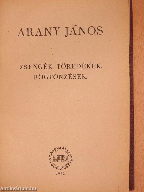 Arany János összes művei VI.