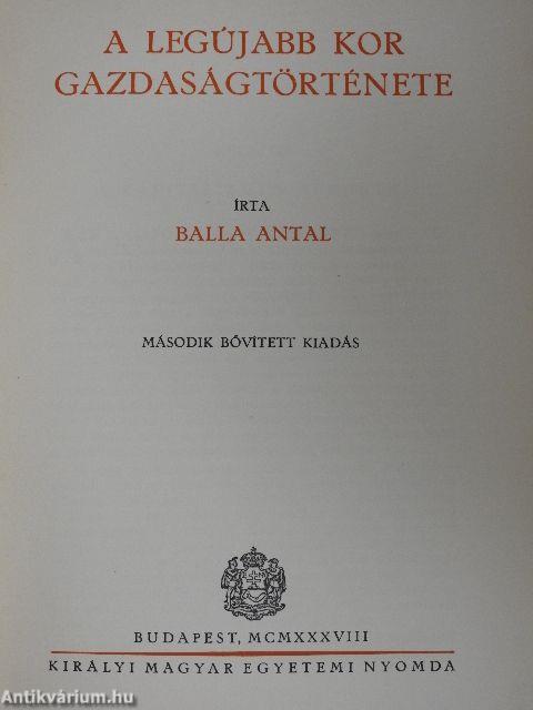 A legújabb kor gazdaságtörténete