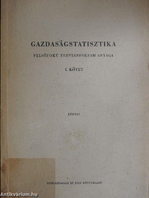 Gazdaságstatisztika I-II.