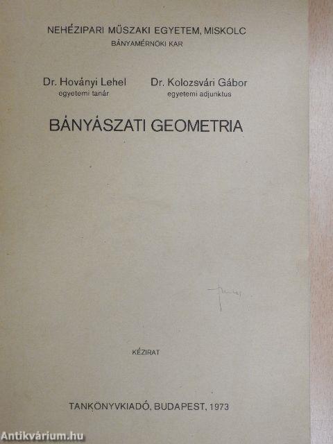 Bányászati geometria