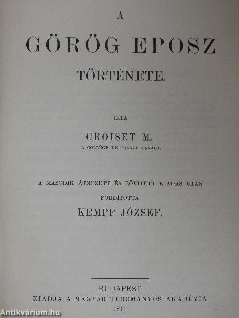 A görög eposz története I-II.