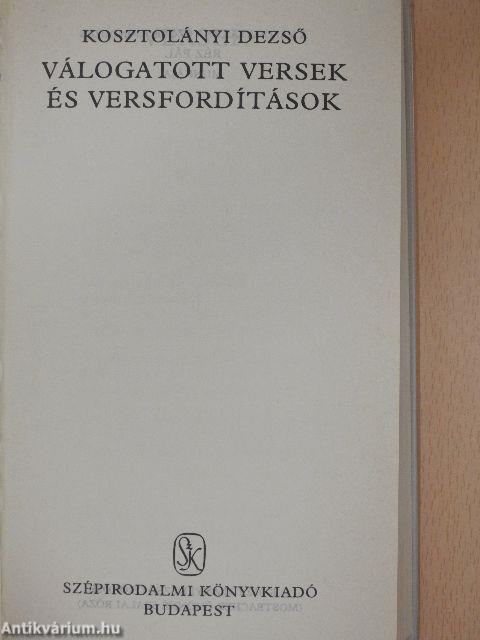 Válogatott versek és versfordítások