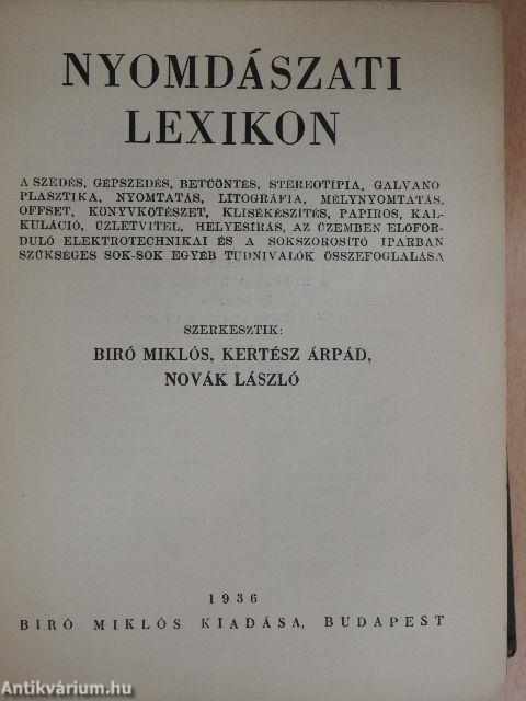 Nyomdászati lexikon