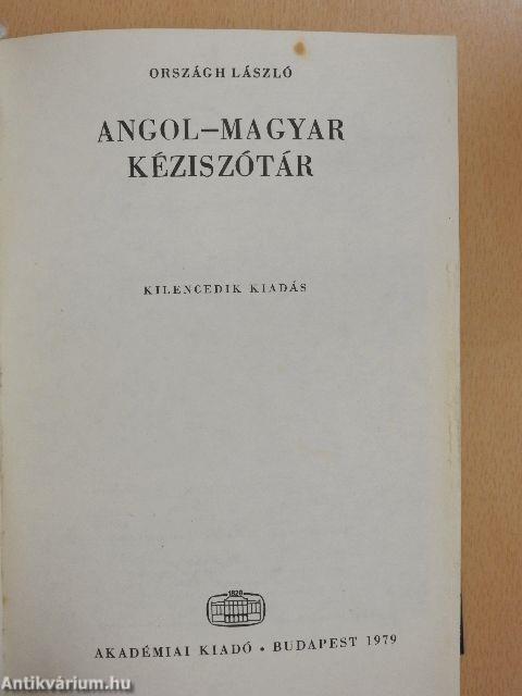 Angol-magyar kéziszótár