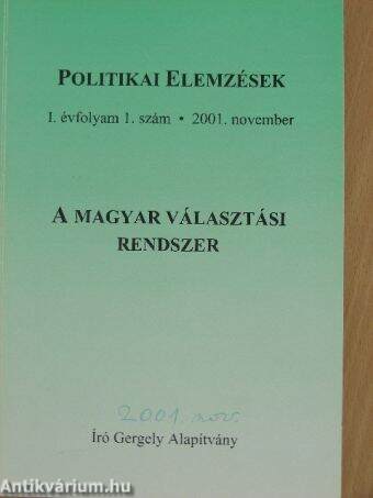 Politikai Elemzések 2001. november