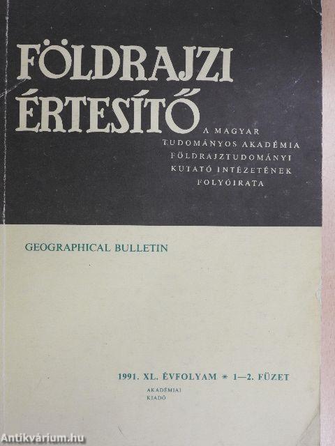 Földrajzi Értesítő 1991/1-2.