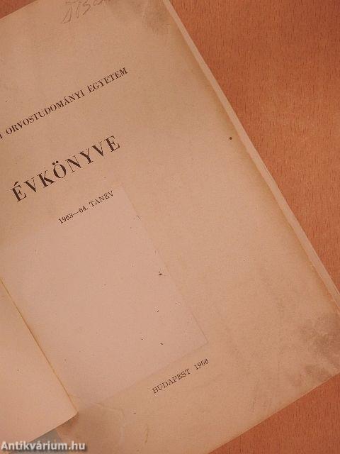 A Budapesti Orvostudományi Egyetem évkönyve 1963-64. tanév